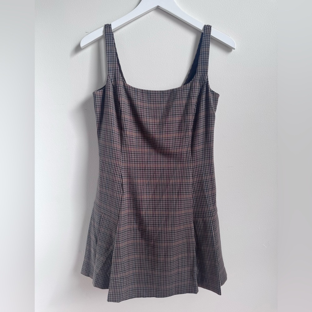 GAP Petite Square-Neck Pleated Minidress